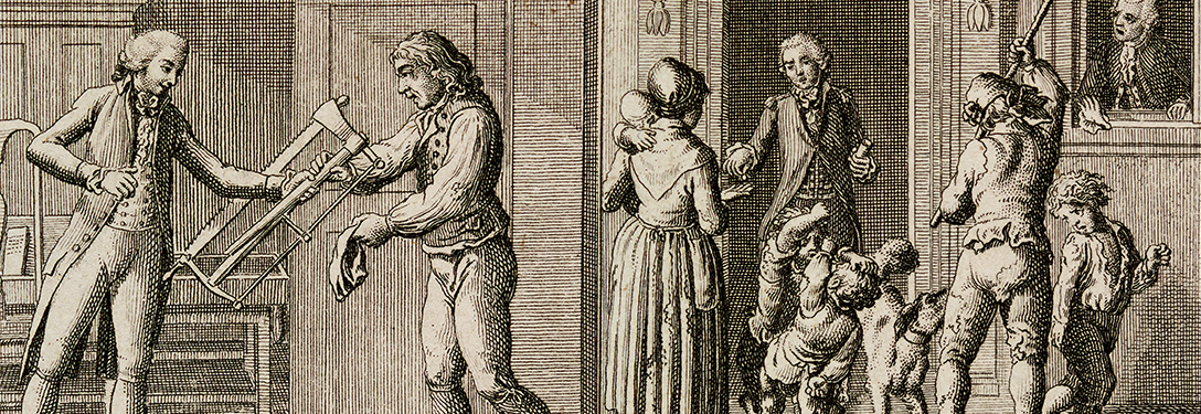 Dietrich, Johann Christian (Verleger), Chodowiecki, Daniel Nikolaus (Zeichner): Das Almosen, aus der Reihe „Oben links: Die Freundschaft", 1793. Dietrich, Johann Christian (Verleger), Chodowiecki, Daniel Nikolaus (Zeichner): Das Almosen, aus der Reihe „Oben links: Die Freundschaft", 1793.